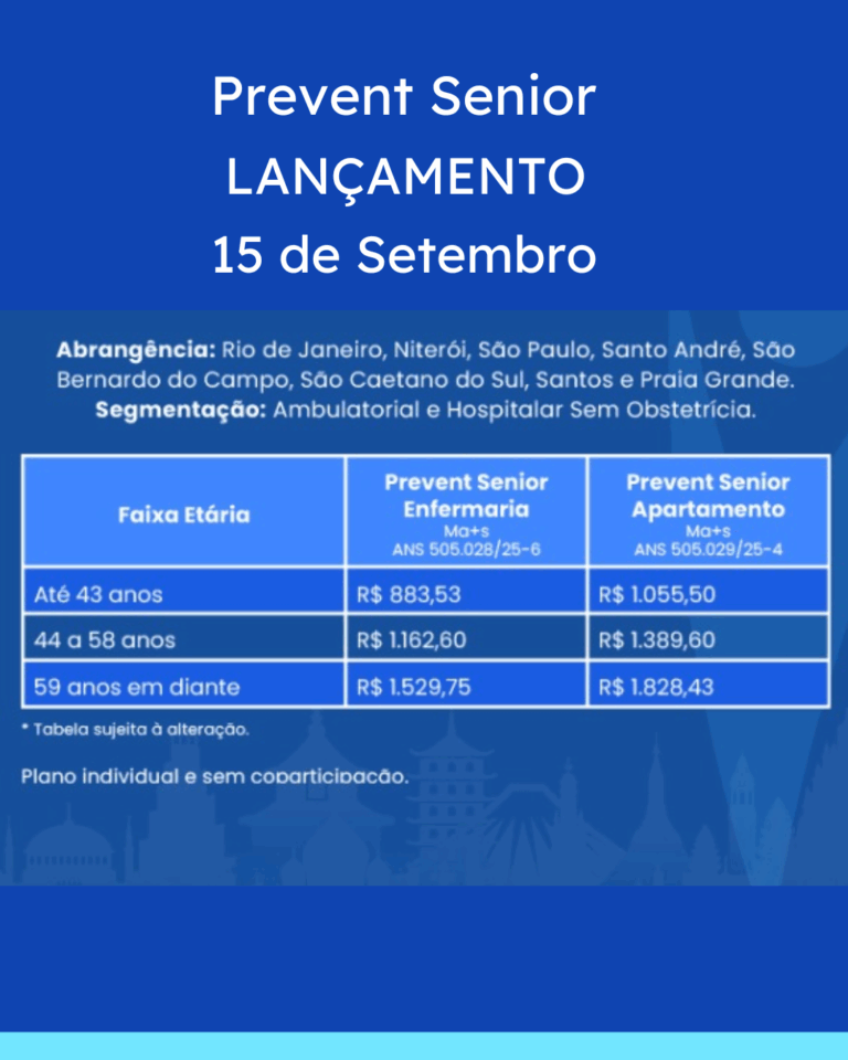 Novo Plano de Saúde Prevent Senior